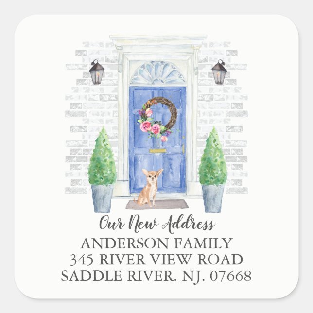 Pegatina de nueva etiqueta de dirección de puerta  (Anverso)