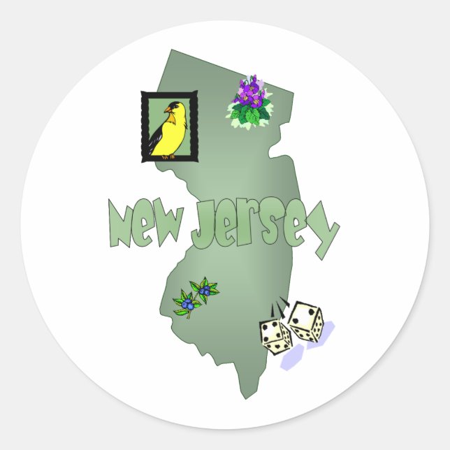 Pegatina de Nueva Jersey (Anverso)