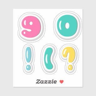 Pegatina de números