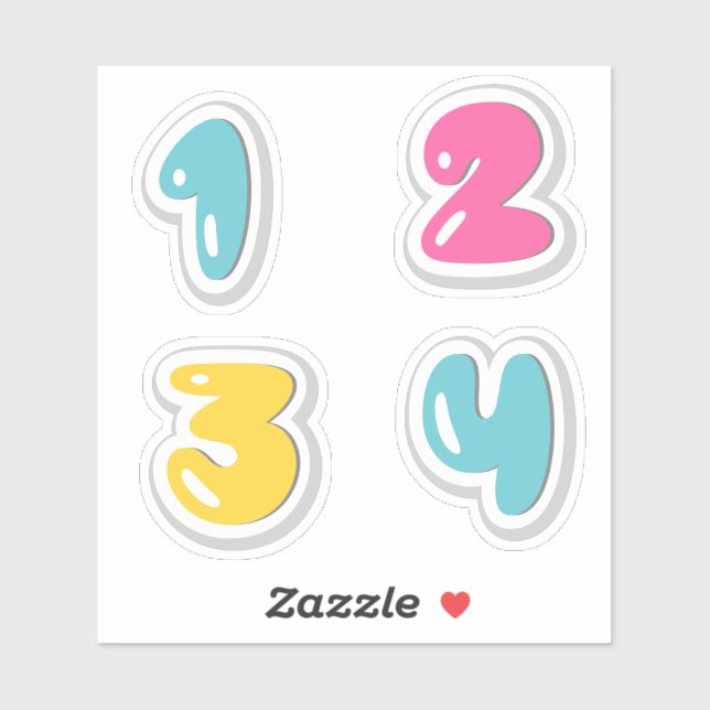 Pegatina de números (Hoja)