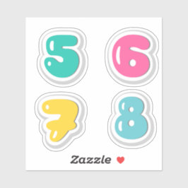 Pegatina de números