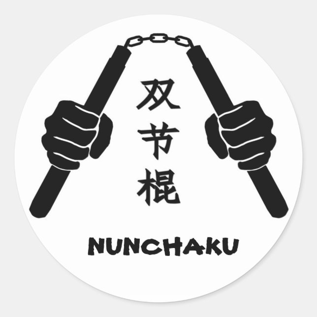 Pegatina de Nunchaku (Anverso)
