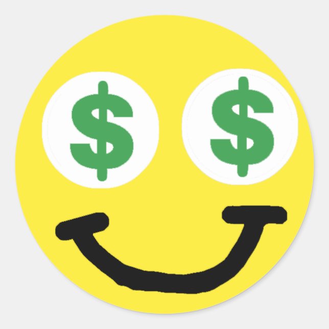 Pegatina de ojos de Rótulo en dólares (Anverso)