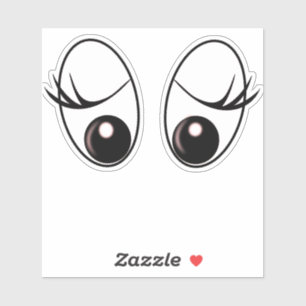 Pegatina De Ojos Sorprendidos Gracioso