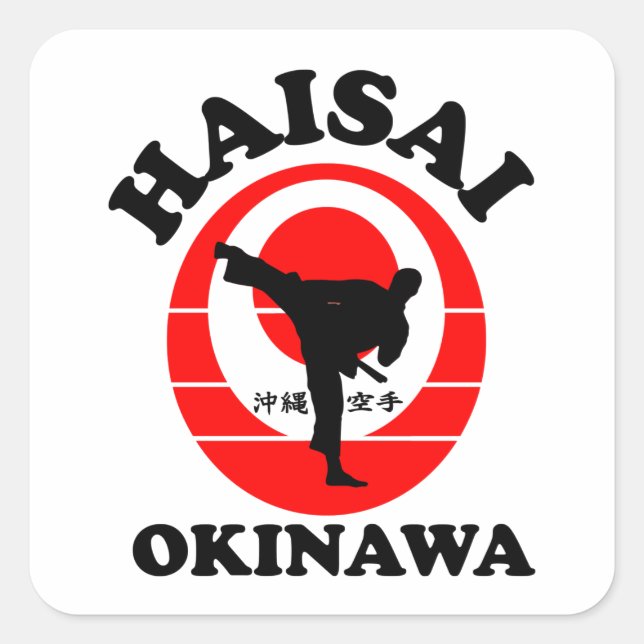 Pegatina de Okinawa Karate Haisai (Anverso)
