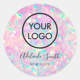 pegatina de opal rosa morado brillante