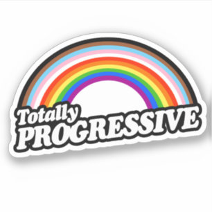 Pegatina de Orgullo Totalmente Progresista