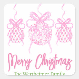 Pegatina de ornamento de trio chino rosado