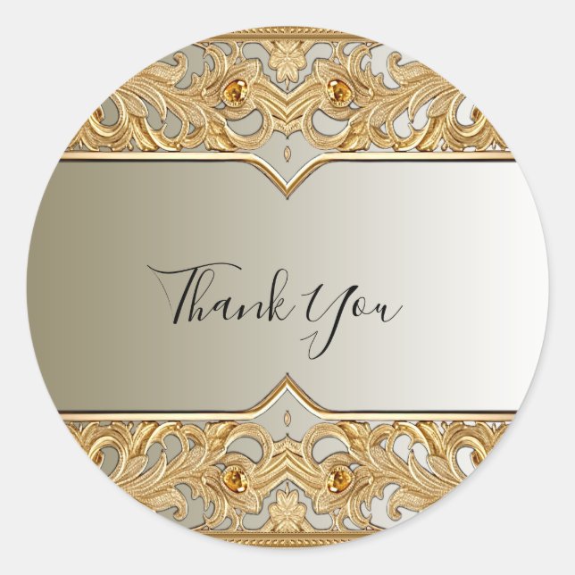 Pegatina de Ornato de Oro Moderno (Anverso)