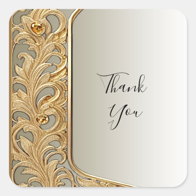 Pegatina de Ornato de Oro Moderno (Anverso)