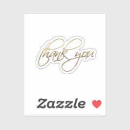 Pegatina De Oro Gracias