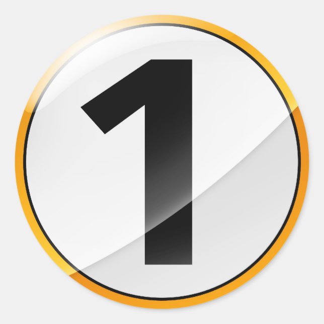 Pegatina de oro número 1 (Anverso)