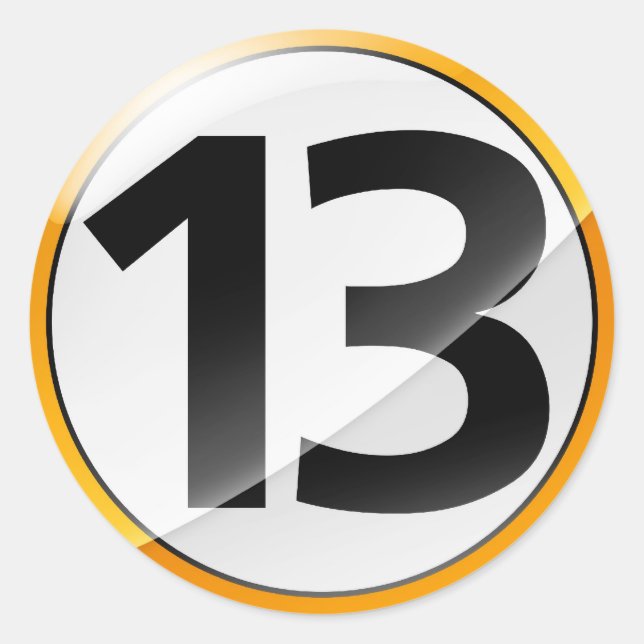 Pegatina de oro número 13 (Anverso)