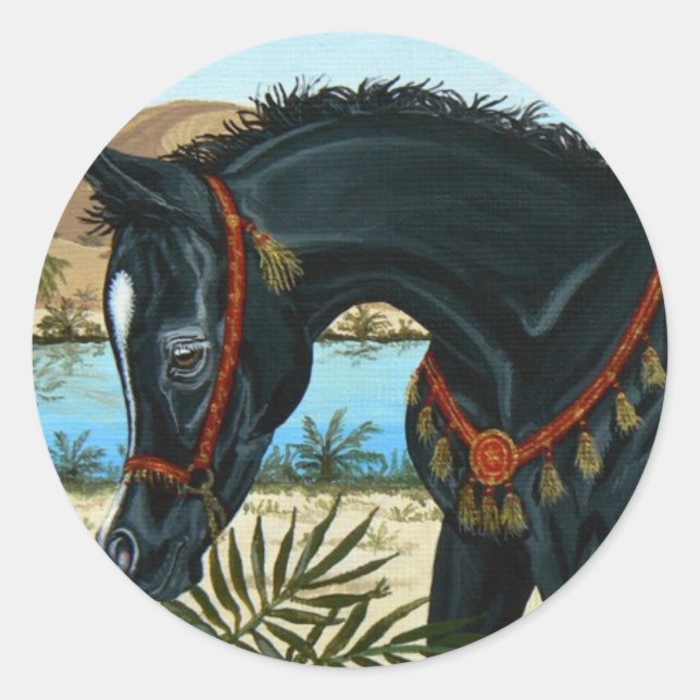 Pegatina de oruga de caballo de Little Prince Arab (Anverso)