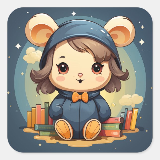 Pegatina de oso bebé (Anverso)