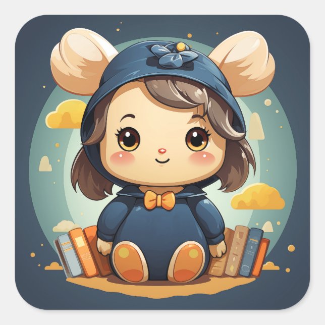 Pegatina de oso bebé (Anverso)