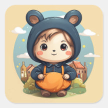 Pegatina de oso bebé