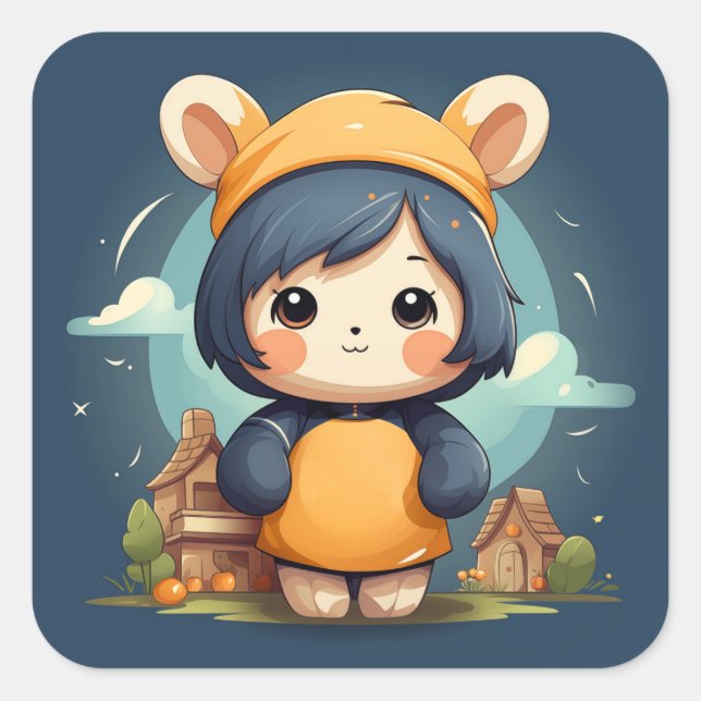 Pegatina de oso bebé (Anverso)