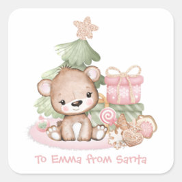 Pegatina De Oso De Navidades Cutos | Etiqueta