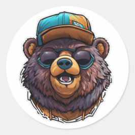 Pegatina de oso salvaje
