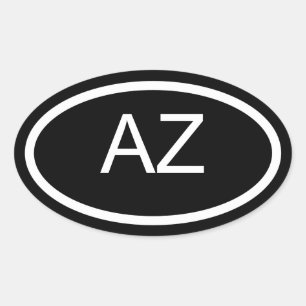 Pegatina de Oval AZ Arizona Euro Style