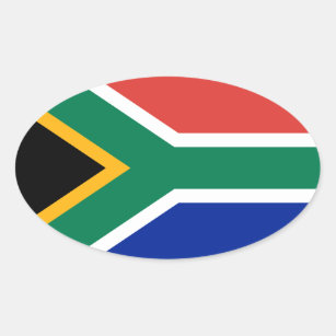 Pegatina de Oval de Bandera de Sudáfrica