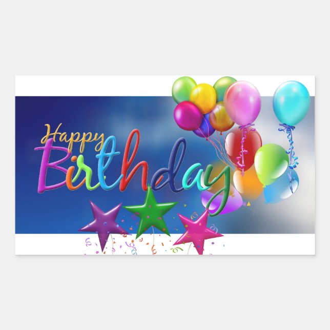 Pegatina DE OVAL DE CUMPLEAÑOS (Anverso)