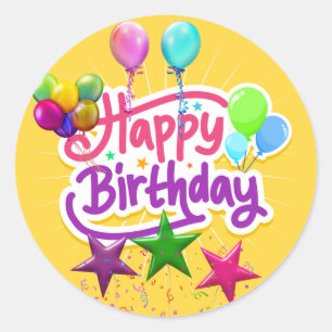 Pegatina DE OVAL DE CUMPLEAÑOS