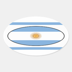 Pegatina de Oval de la bandera de Argentina