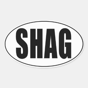 Pegatina de Oval de Shag Euro Country