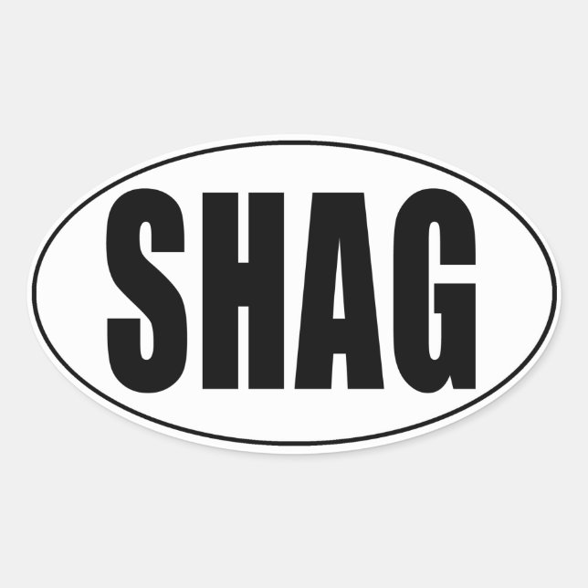 Pegatina de Oval de Shag Euro Country (Anverso)