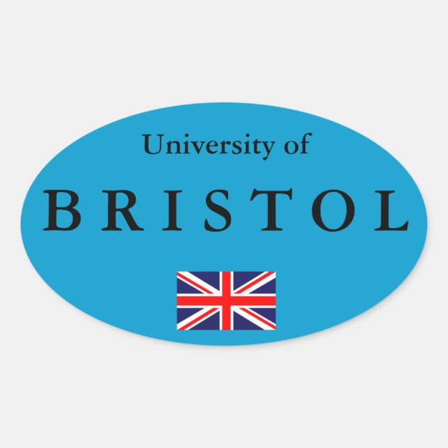 Pegatina de Oval Europeo de la Universidad Bristol (Anverso)