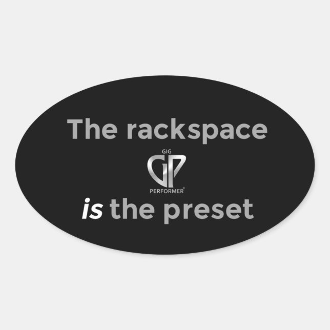 Pegatina de Oval GP Rackspace (Anverso)