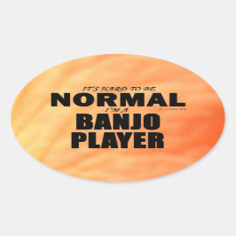 Pegatina de óvalo del jugador banjo normal
