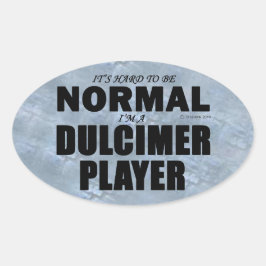 Pegatina de óvalo del jugador de Dulcimer normal