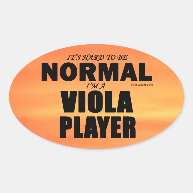 Pegatina de óvalo del jugador de violeta normal (Anverso)