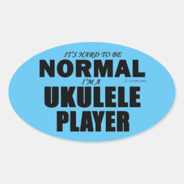 Pegatina de óvalo del jugador normal de Ukulele