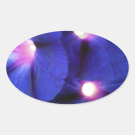 Pegatina de óvalo floral