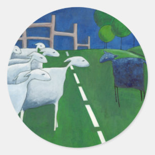 Pegatina de ovejas negras