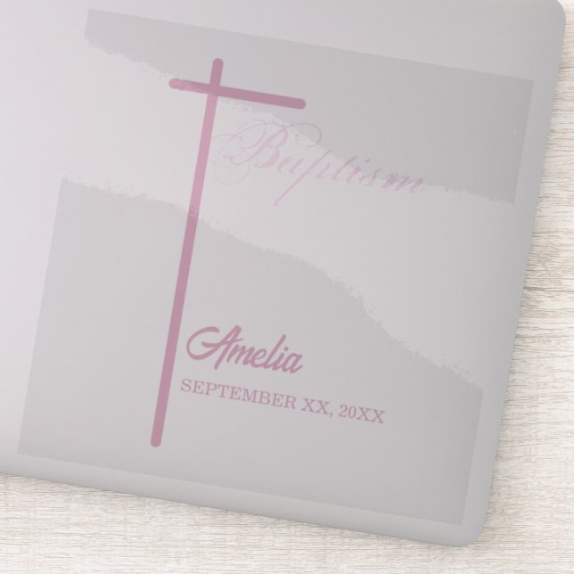 Pegatina De padrina sobre bautismo Chica personalizado (Detalle)