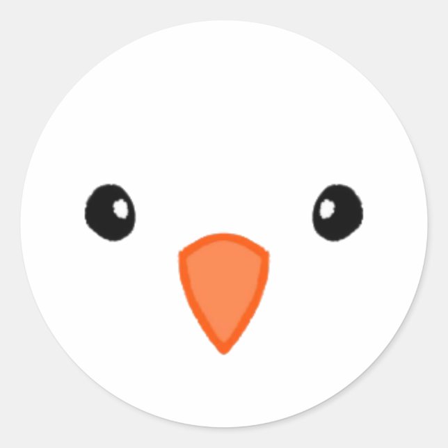 Pegatina de pájaro (Anverso)