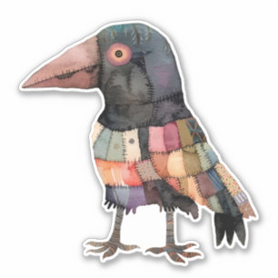 Pegatina de pájaro de cangrejo