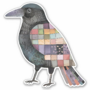 Pegatina de pájaro de cangrejo