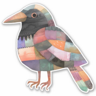 Pegatina de pájaro de cangrejo
