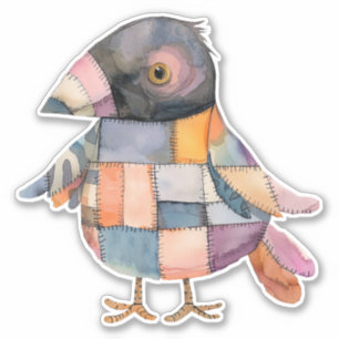 Pegatina de pájaro de cangrejo