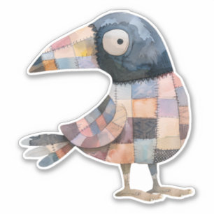 Pegatina de pájaro de cangrejo