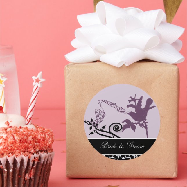 Pegatina de pájaro del Chirping de la novia y del  (Fiesta)