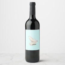 Pegatina de paloma y rama de olivo