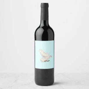 Pegatina de paloma y rama de olivo