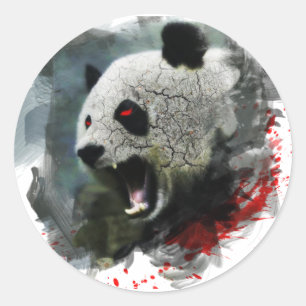 Pegatina de Panda enojado